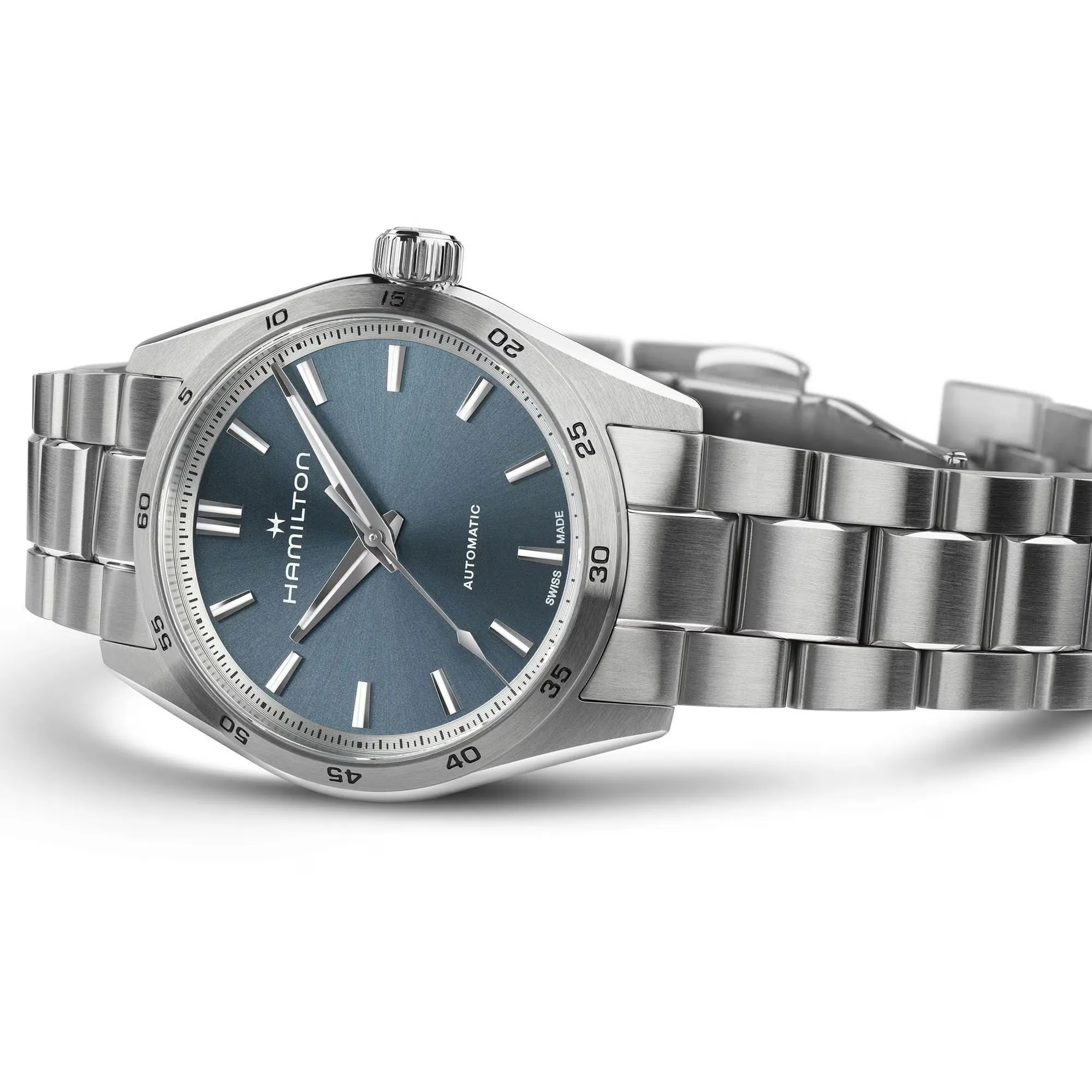 Hamilton Jazzmaster Performer Automatic Watch Blue Dial 34mm Image 3 La Mine d'Or Moncton, NB