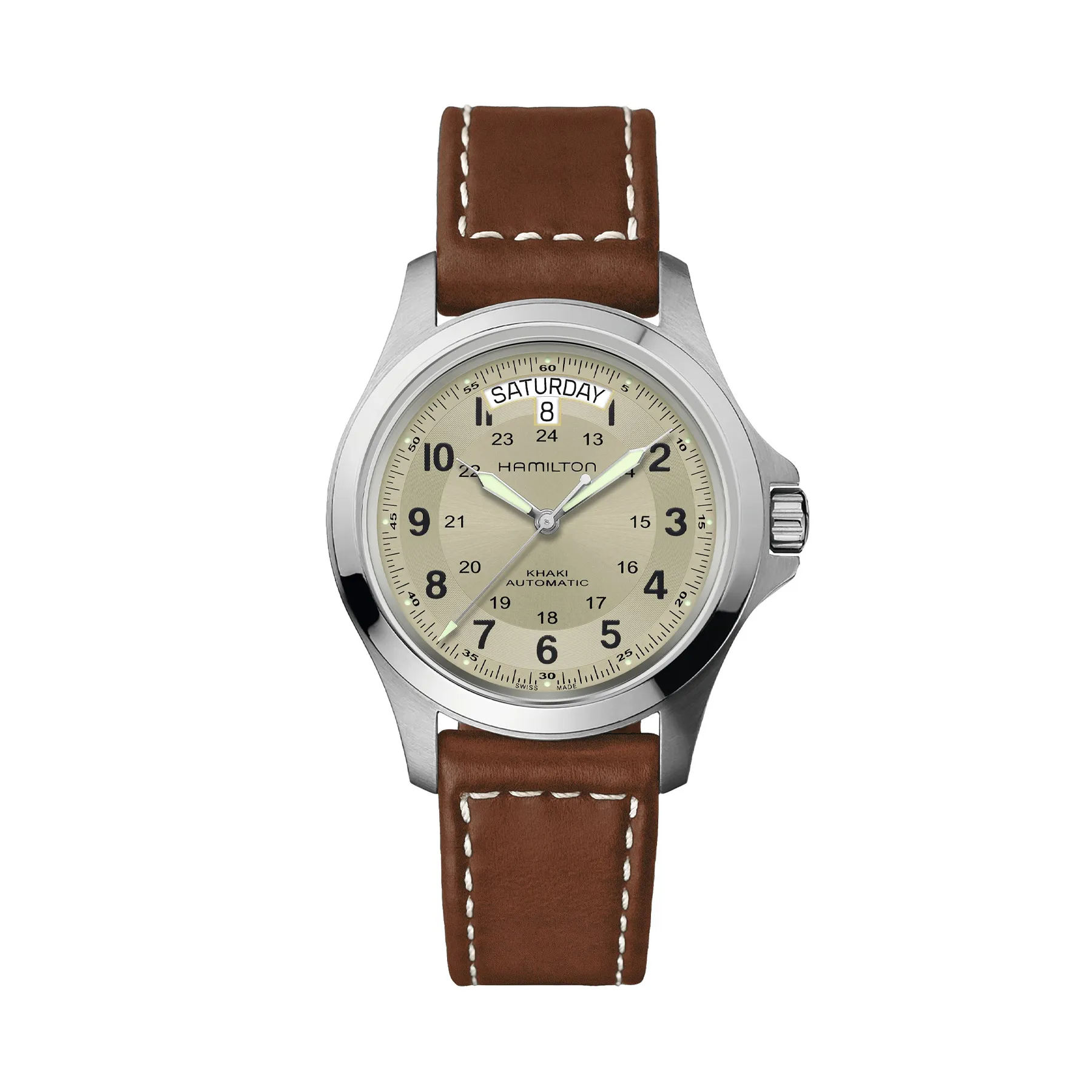 Hamilton Khaki Field King Automatic Watch Beige Dial 40mm La Mine d'Or Moncton, NB