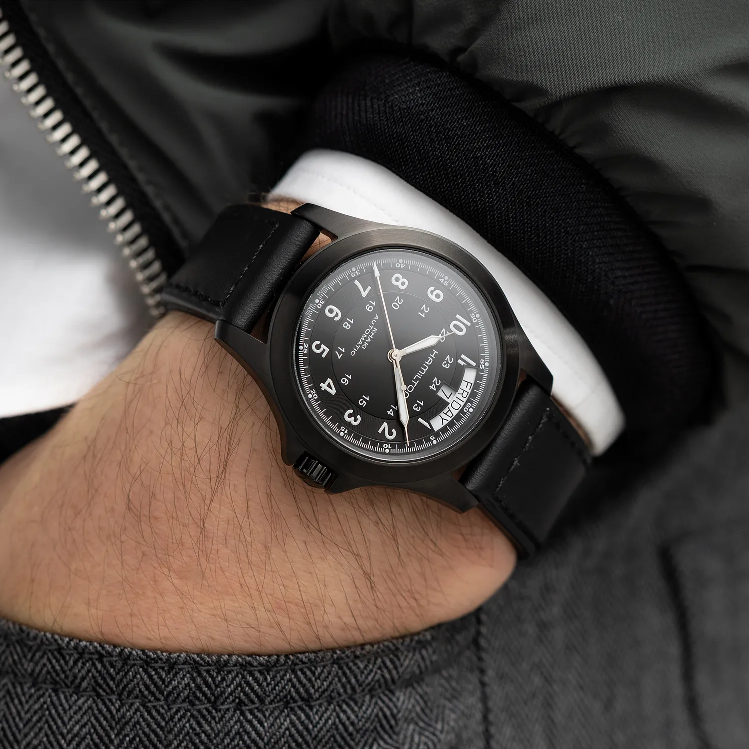 Hamilton Stainless Khaki Field King Automatic with Black Dial Image 5 La Mine d'Or Moncton, NB
