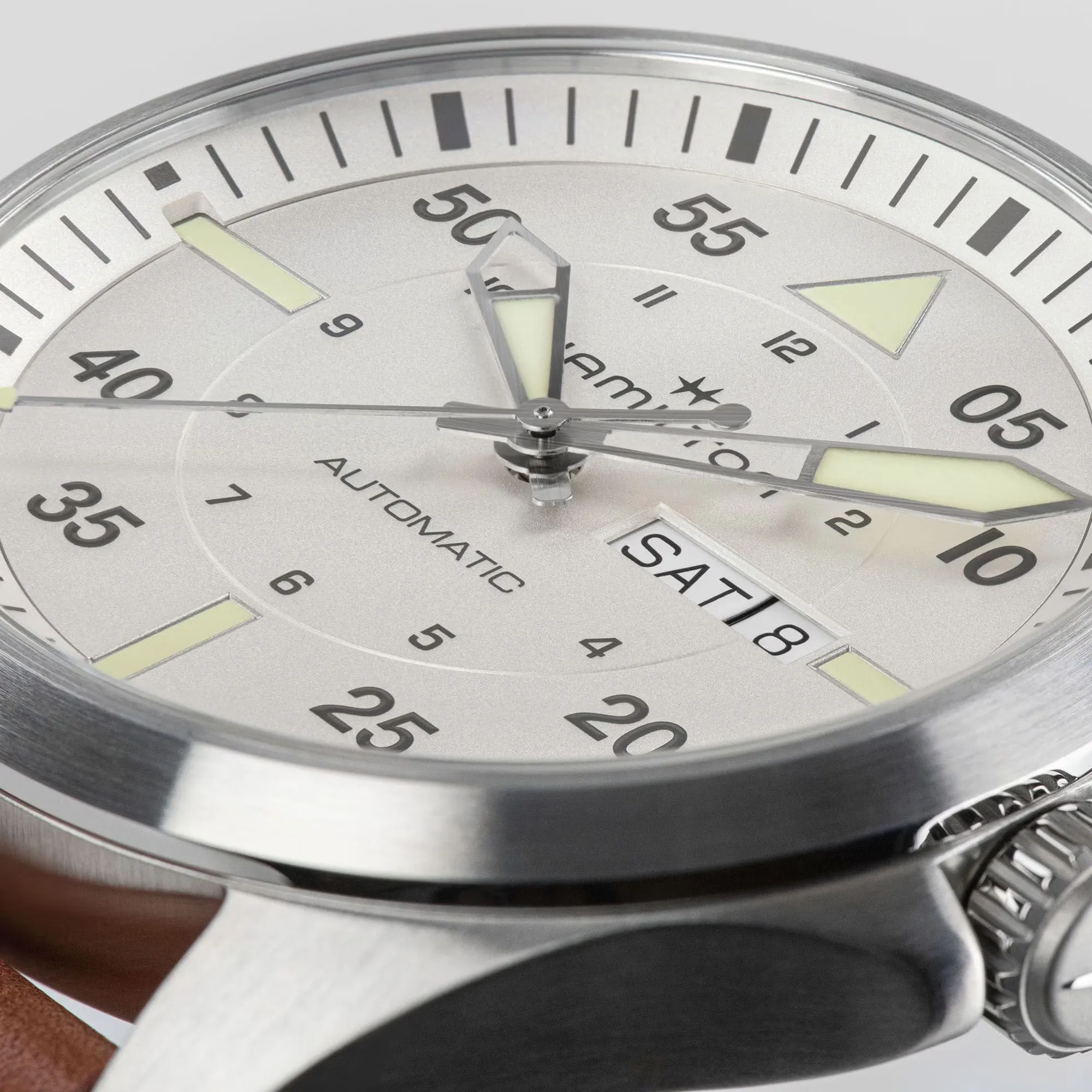 Hamilton Khaki Aviation Pilot Automatic Watch Silver Dial 42mm Image 4 La Mine d'Or Moncton, NB