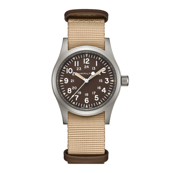 Hamilton Stainless Khaki Field Mechanical with Brown Dial La Mine d’Or Moncton, NB