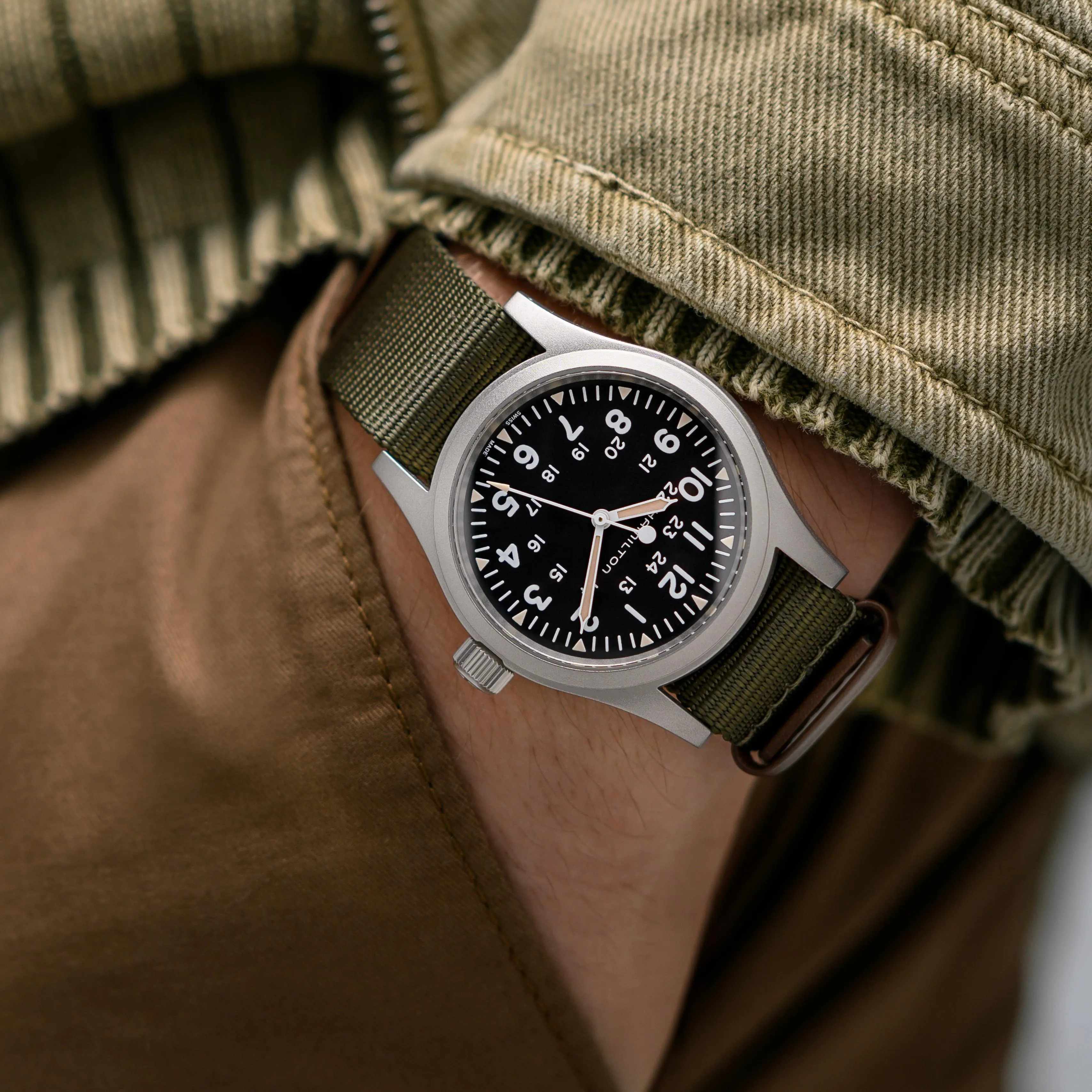 Hamilton Khaki Field Mechanical Watch Black Dial 38mm Image 5 La Mine d'Or Moncton, NB