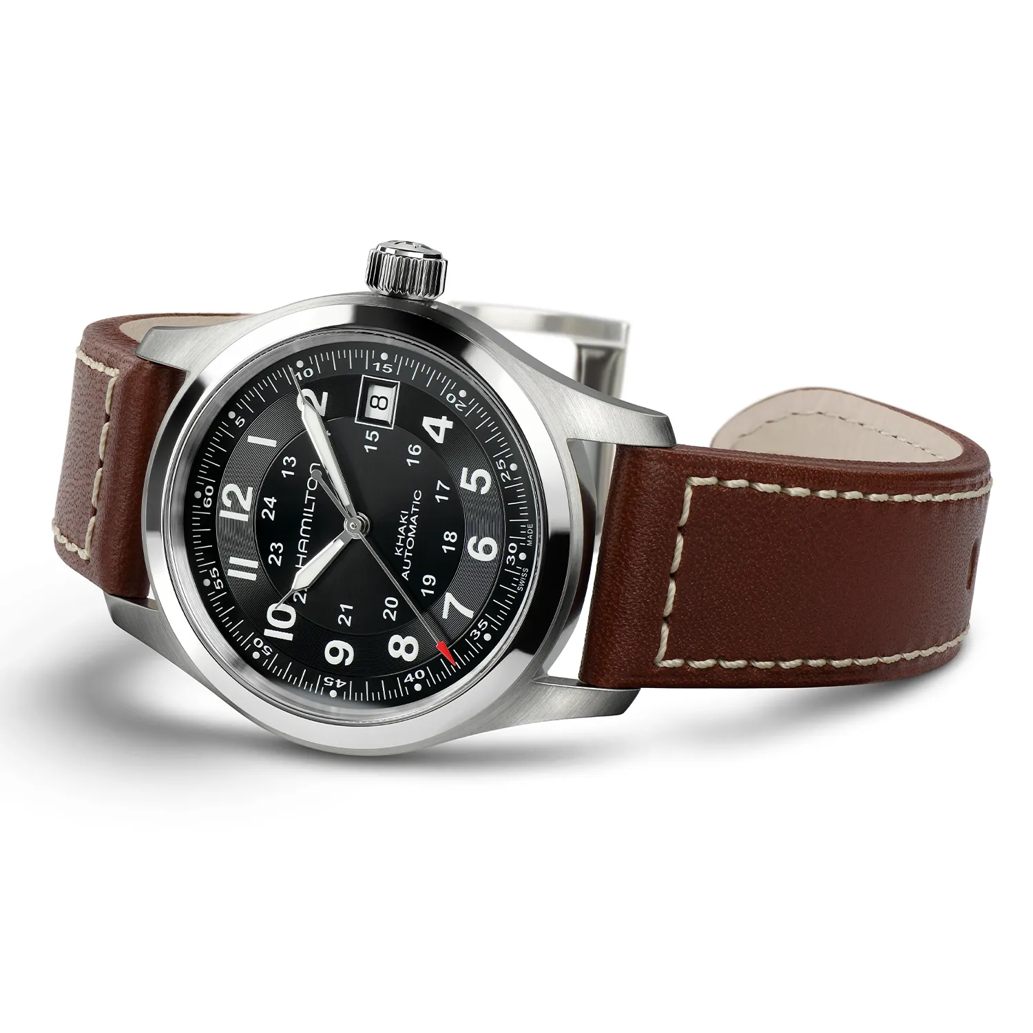Hamilton Khaki Field Automatic Watch Black Dial 38mm Image 2 La Mine d'Or Moncton, NB