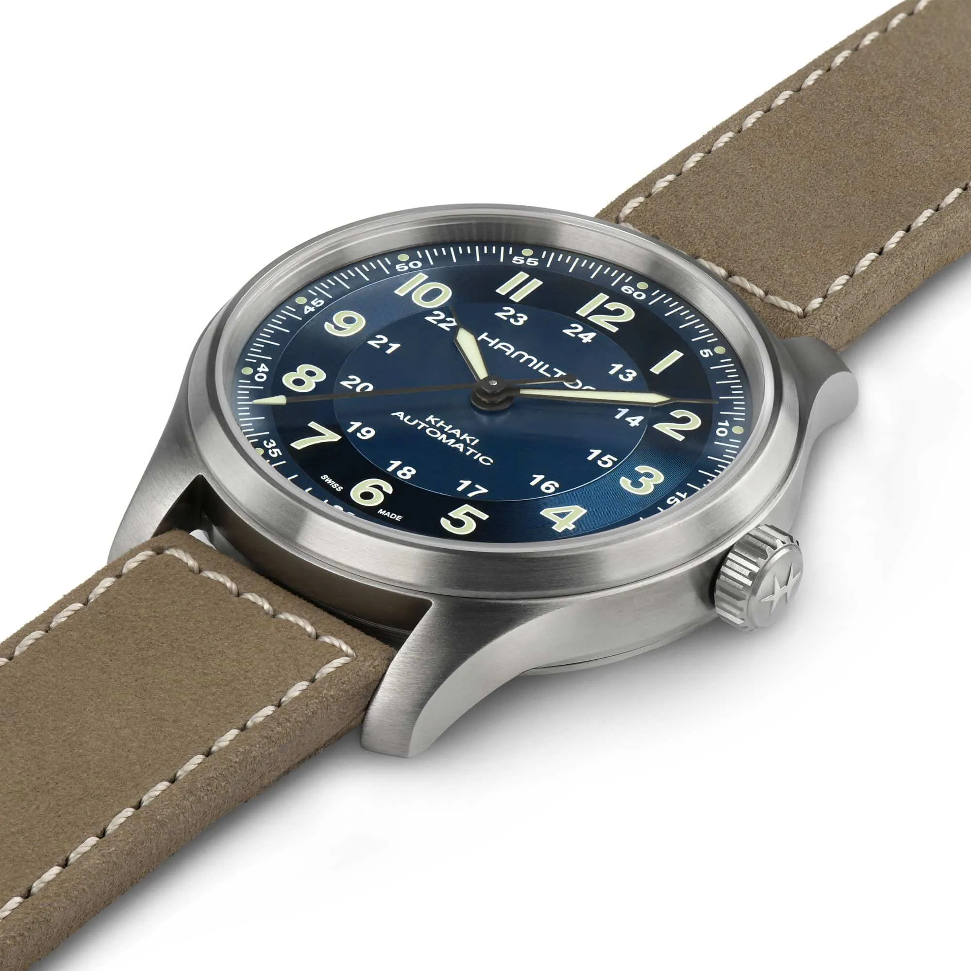 Hamilton Khaki Field Titanium Automatic Watch Blue Dial 42mm Image 2 La Mine d'Or Moncton, NB