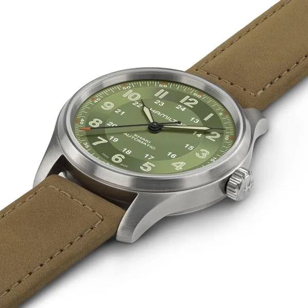 Hamilton Khaki Field Titanium Automatic with Green Dial Image 3 La Mine d'Or Moncton, NB