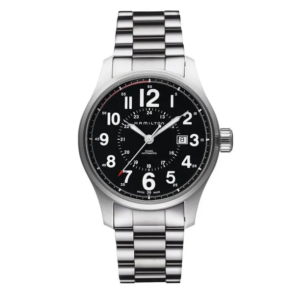Hamilton Stainless Khaki Field Officer Automatic with Round Black Dial La Mine d'Or Moncton, NB