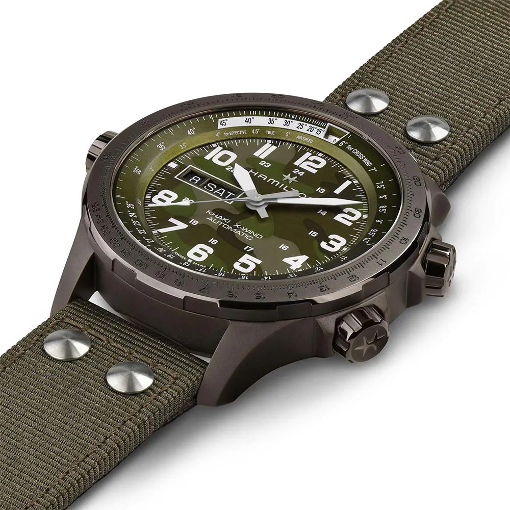 Hamilton Khaki Aviation X-Wind Automatic Watch Camo Dial 45mm Image 2 La Mine d'Or Moncton, NB