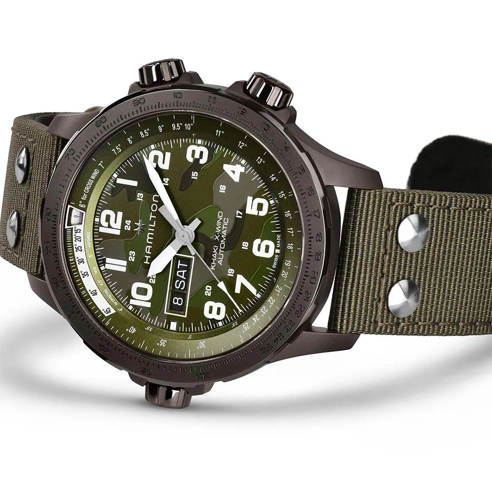 Hamilton Khaki Aviation X-Wind Automatic Watch Camo Dial 45mm Image 3 La Mine d'Or Moncton, NB