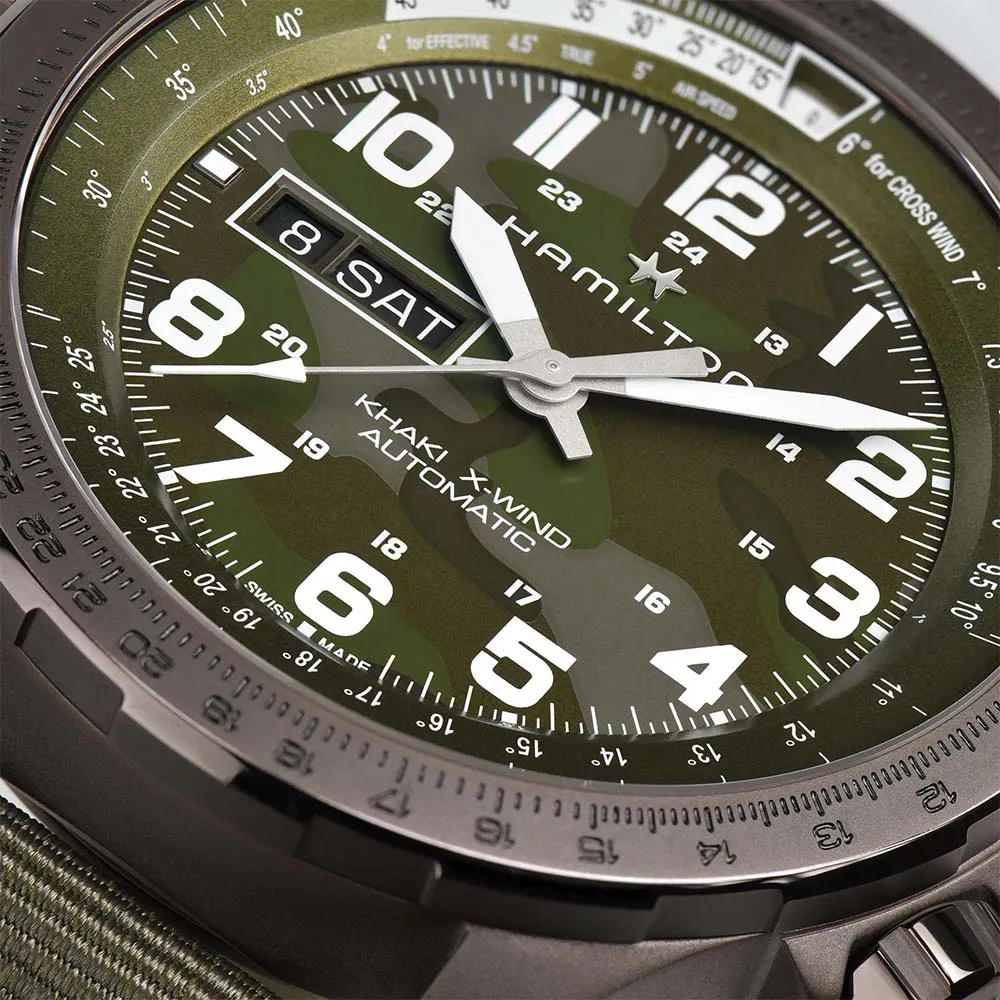 Hamilton Khaki Aviation X-Wind Automatic Watch Camo Dial 45mm Image 4 La Mine d'Or Moncton, NB
