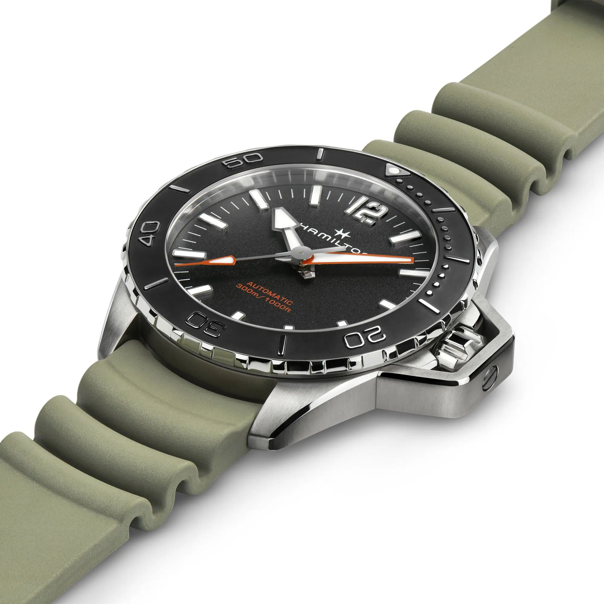 Hamilton Khaki Navy Frogman Automatic Watch Black Dial 46mm Image 2 La Mine d'Or Moncton, NB
