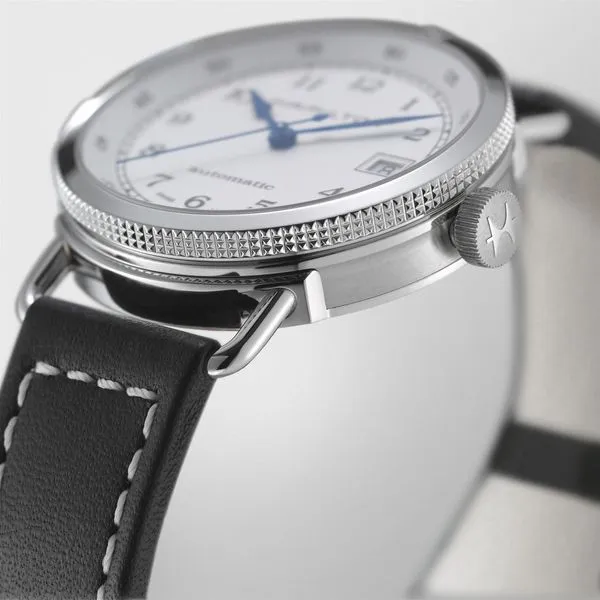 Hamilton Stainless Khaki Navy Pioneer Automatic with Round White Dial and Brown Strap Image 2 La Mine d'Or Moncton, NB