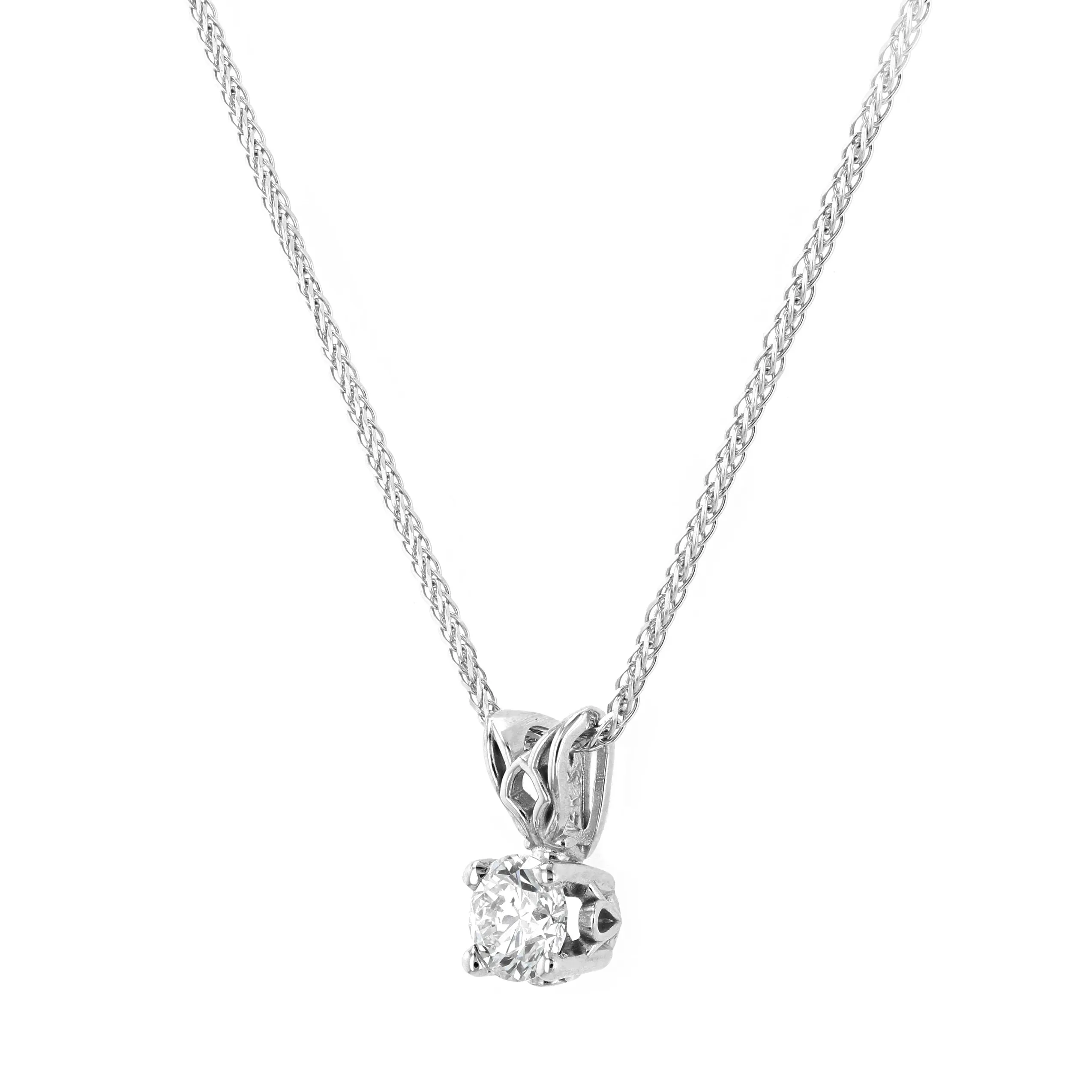 0.38ct Prive Round Brilliant Diamond Solitaire Pendant Image 2 La Mine d'Or Moncton, NB