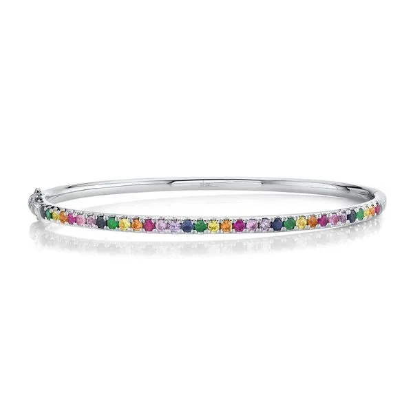 1.18tw Multi Colour Gemstone Bangle in White Gold La Mine d'Or Moncton, NB