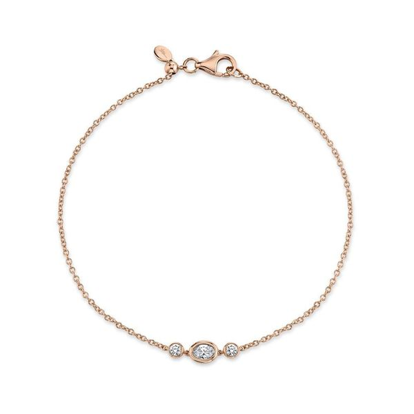 0.30tw Diamond Oval Bolo Bracelet 14kt Rose Gold La Mine d'Or Moncton, NB