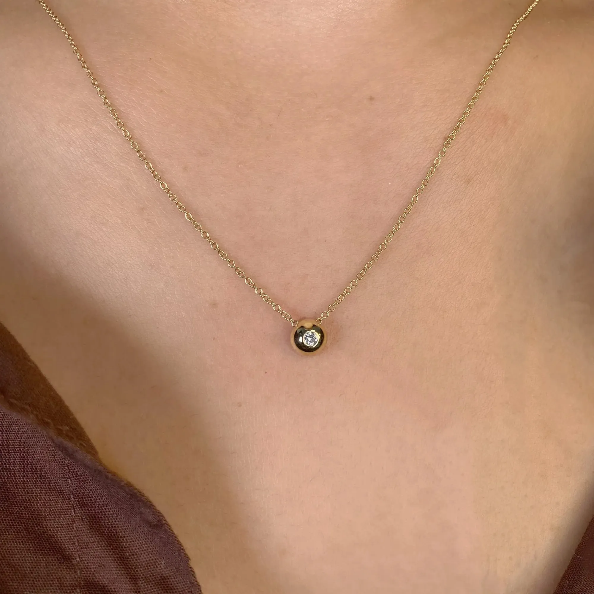 0.04ct Shy Creation Bailey Diamond Bezel Necklace Image 2 La Mine d'Or Moncton, NB