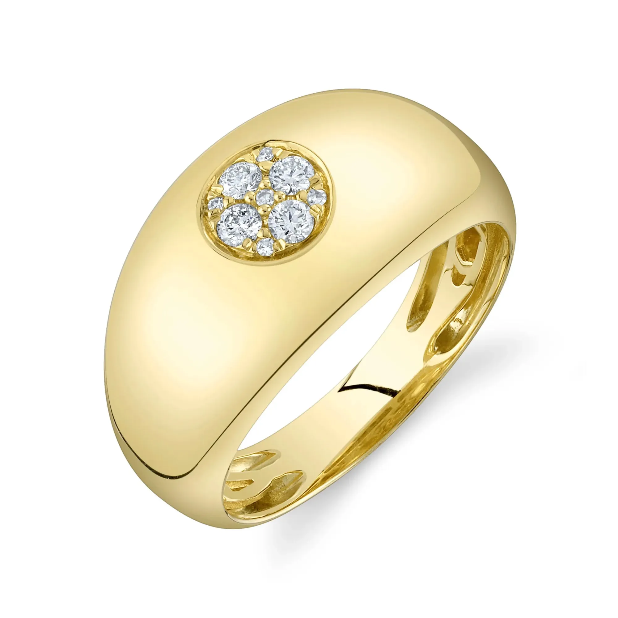 0.15tw Shy Creation Kate Diamond Pave Signet Ring La Mine d'Or Moncton, NB