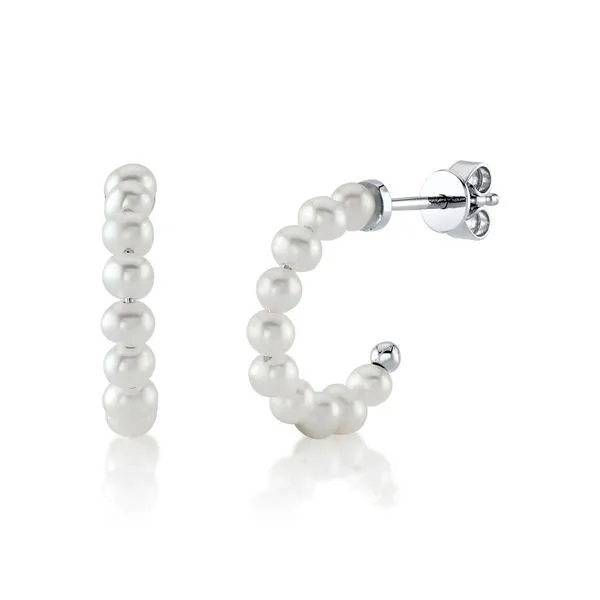 Cultured Pearl Hoop Earrings La Mine d'Or Moncton, NB