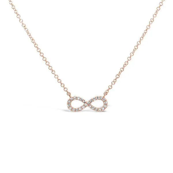 0.08tw Diamond Infinity Necklace 14kt Rose Gold La Mine d'Or Moncton, NB