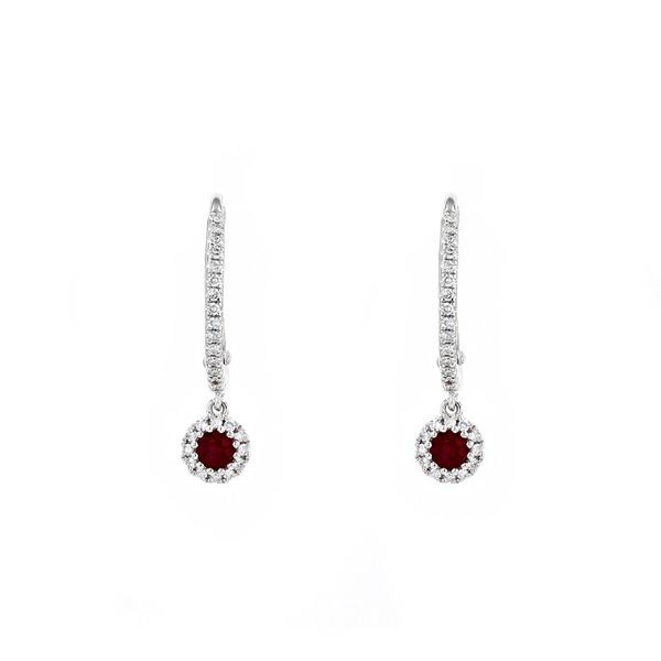 0.55tw Ruby & Diamond Drop Earrings La Mine d'Or Moncton, NB