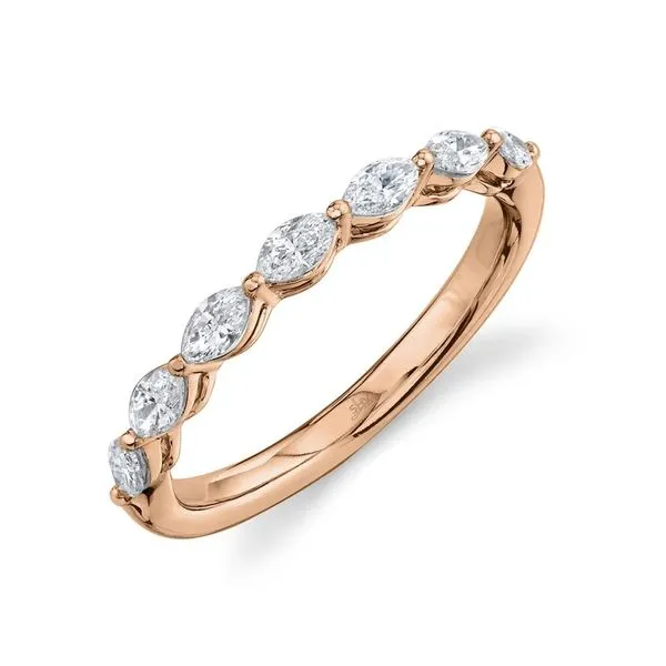 0.51tw Marquise Single Shared Claw Diamond Band 18kt Rose Gold La Mine d'Or Moncton, NB