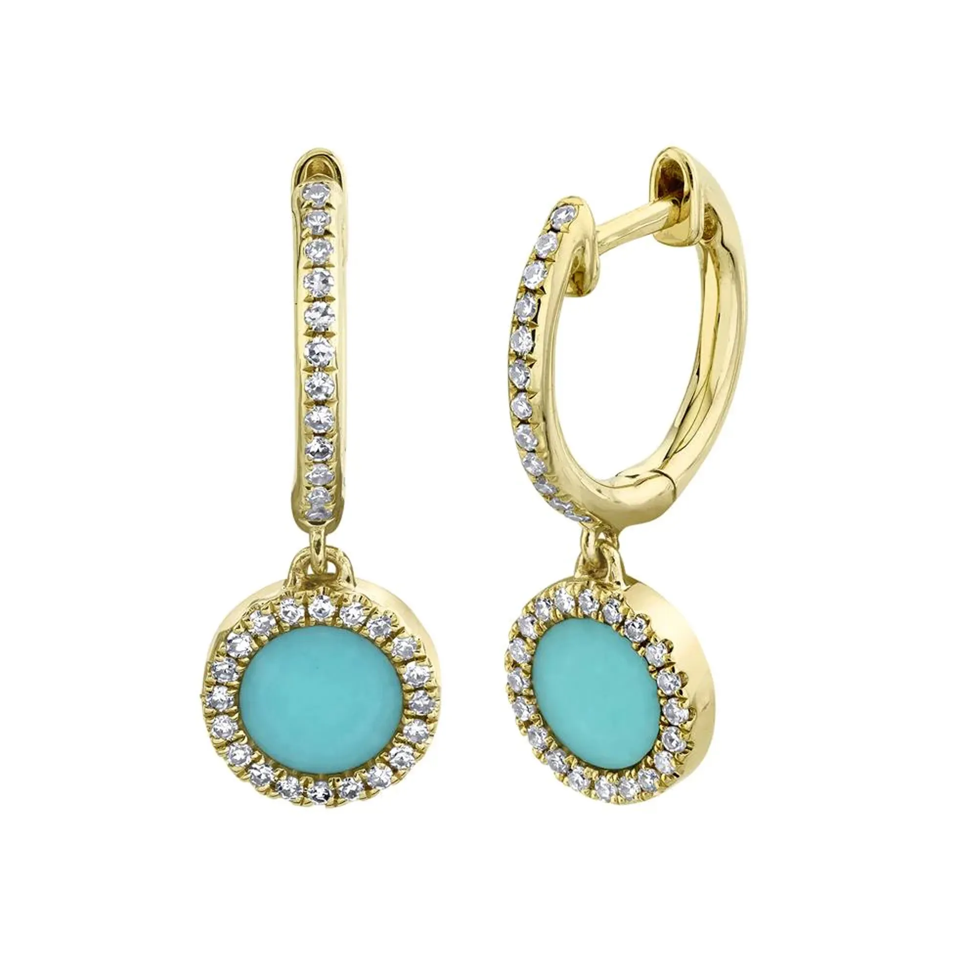 0.70tw Shy Creation Kate Diamond and Turquoise Earrings La Mine d'Or Moncton, NB