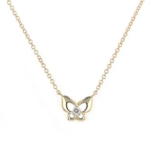 0.04ct Diamond Butterfly Necklace La Mine d'Or Moncton, NB