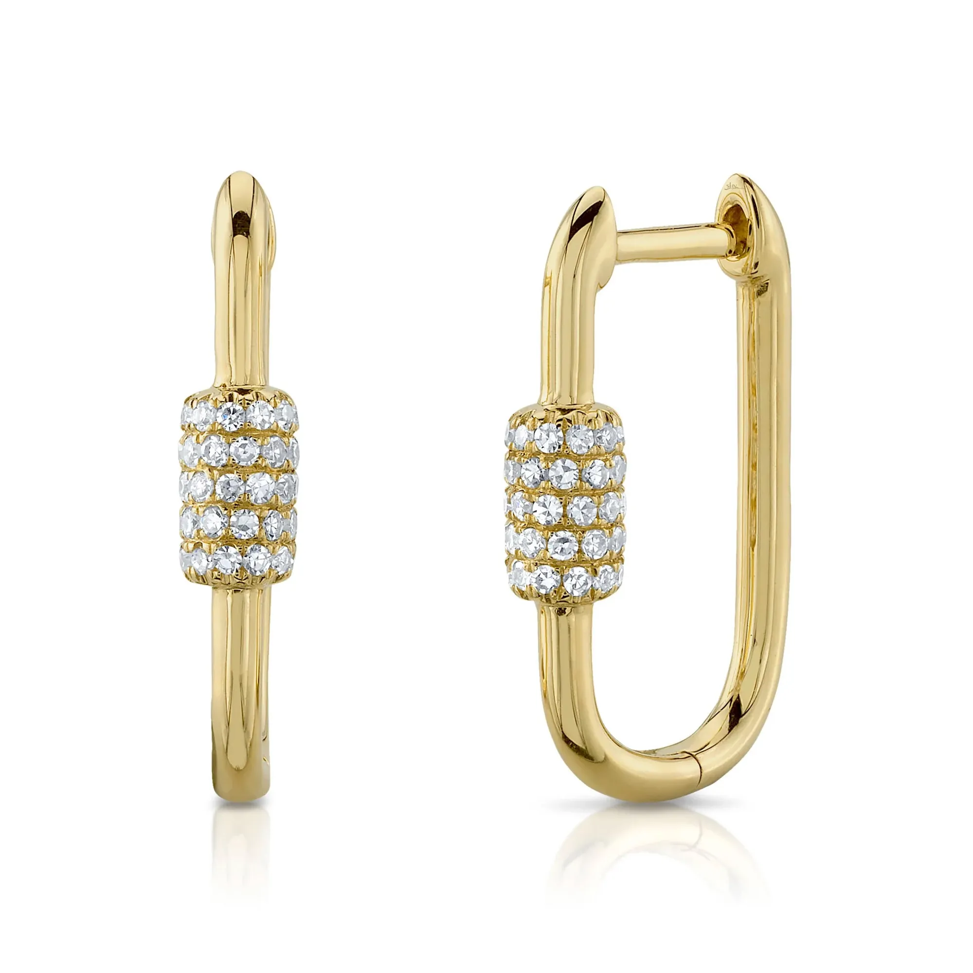 0.25tw Diamond Oval Hoop Earrings La Mine d'Or Moncton, NB