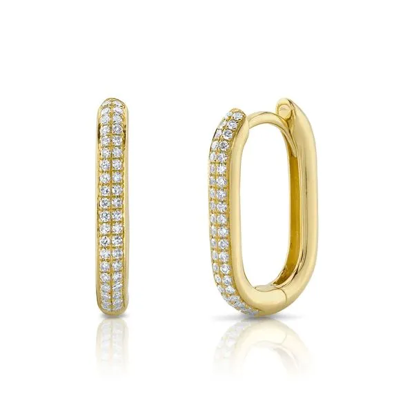 0.20tw Diamond Oblong Hoop Earrings La Mine d'Or Moncton, NB