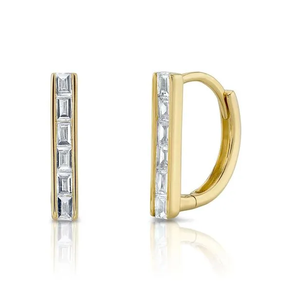 0.25tw Diamond Baguette Huggie Earrings La Mine d'Or Moncton, NB