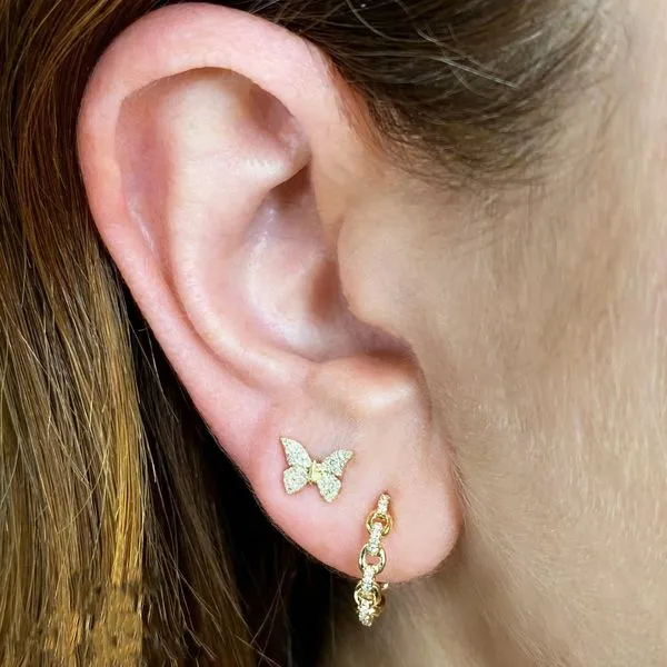 0.10tw Shy Creation Kate Diamond Link Hoop Earrings Image 2 La Mine d'Or Moncton, NB