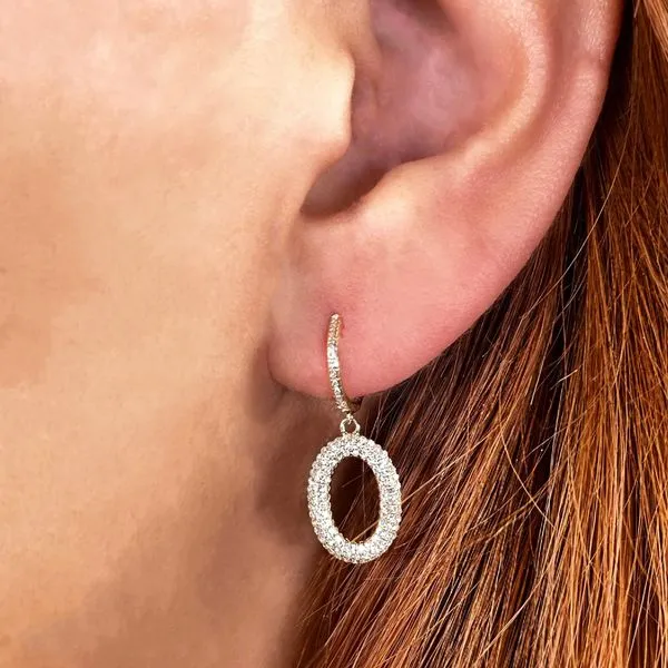 0.50tw Shy Creation Kate Diamond Pave Oval Earrings Image 2 La Mine d'Or Moncton, NB