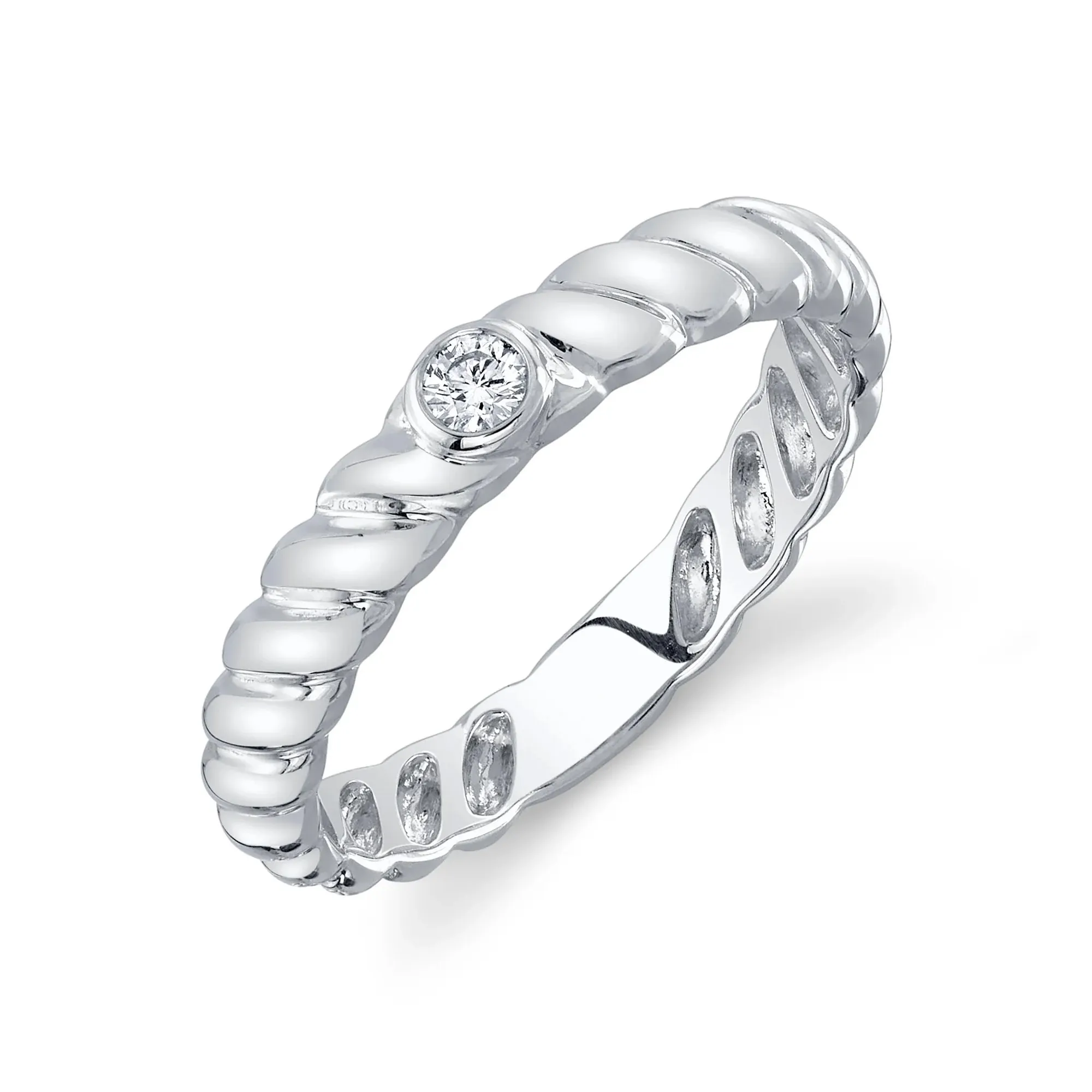 0.07ct Diamond Twist Ring La Mine d'Or Moncton, NB