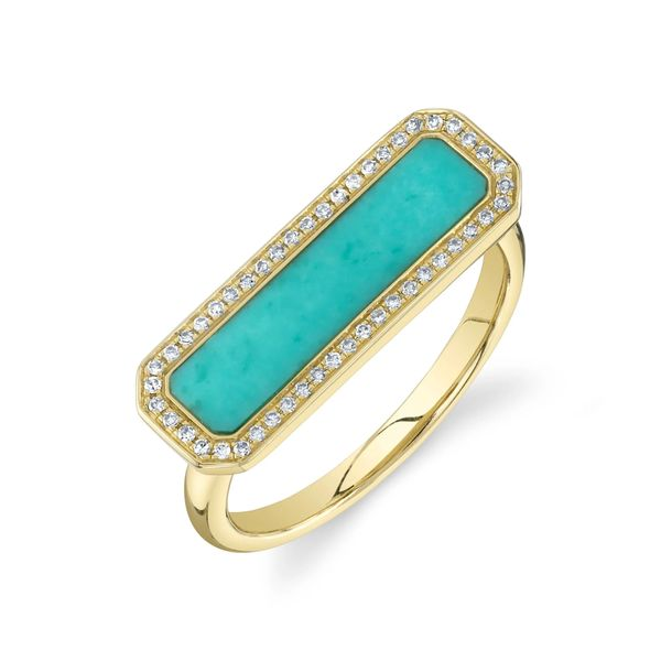1.15tw Shy Creation Kate Diamond and Turquoise Bar Ring La Mine d'Or Moncton, NB