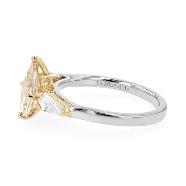 1.60tw Los Rosales Pear & Shield Diamond Three Stone Engagement Ring Image 2 La Mine d'Or Moncton, NB