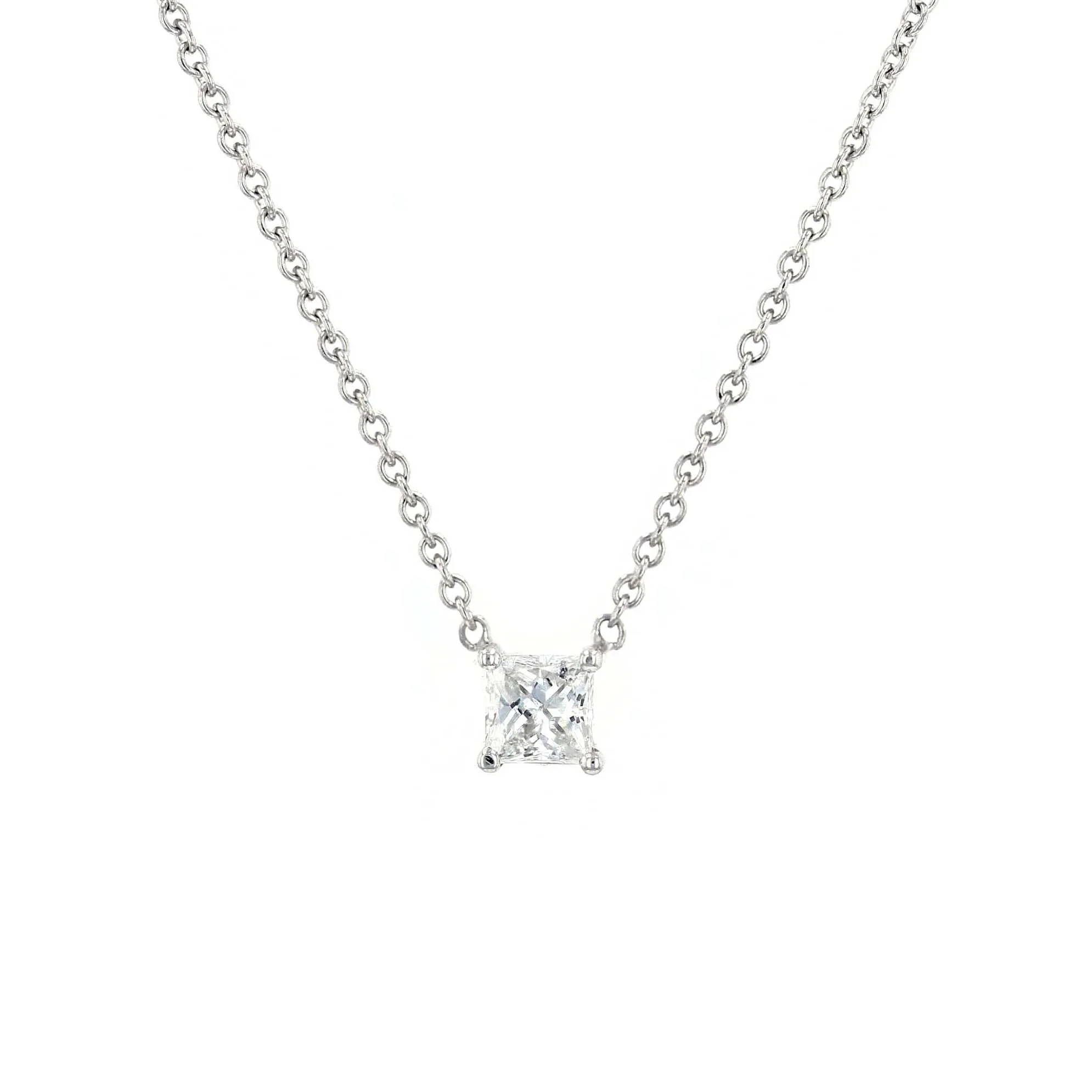 0.30ct Princess Cut Diamond Solitaire Necklace La Mine d'Or Moncton, NB