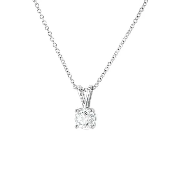 0.50ct Lumina Round Brilliant Cut Diamond Solitaire Pendant with 18" Adjustable Chain Image 2 La Mine d'Or Moncton, NB