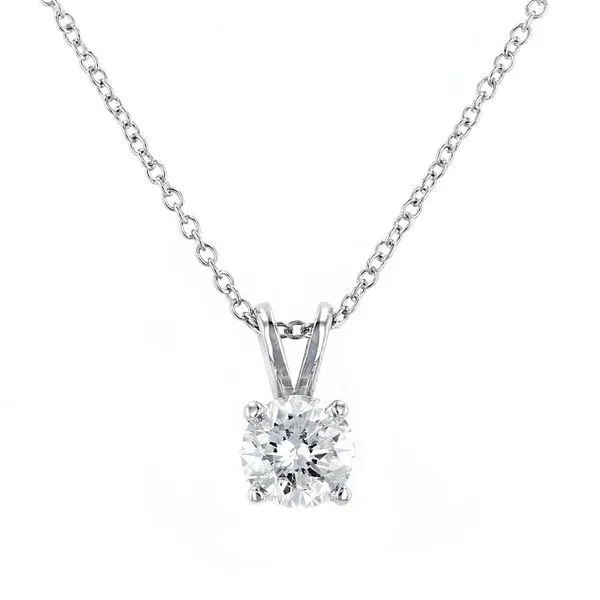 0.75ct Lumina Round Brilliant Cut Solitaire Pendant with 18" Adjustable Chain La Mine d'Or Moncton, NB