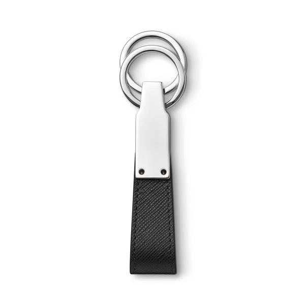 Montblanc Sartorial Loop Key Fob Black Leather Image 2 La Mine d'Or Moncton, NB