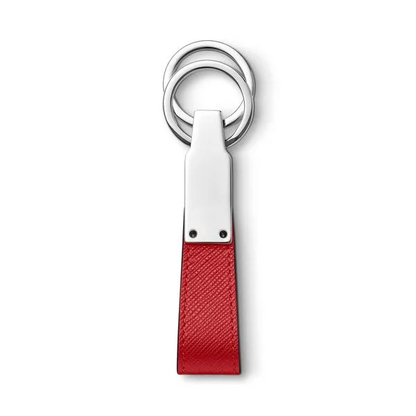 Montblanc Sartorial Loop Key Fob Red Leather Image 2 La Mine d'Or Moncton, NB