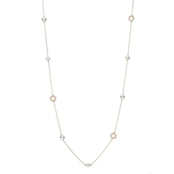 Mikimoto Cherry Blossom Akoya Cultured Pearl Necklace in Rose Gold La Mine d'Or Moncton, NB