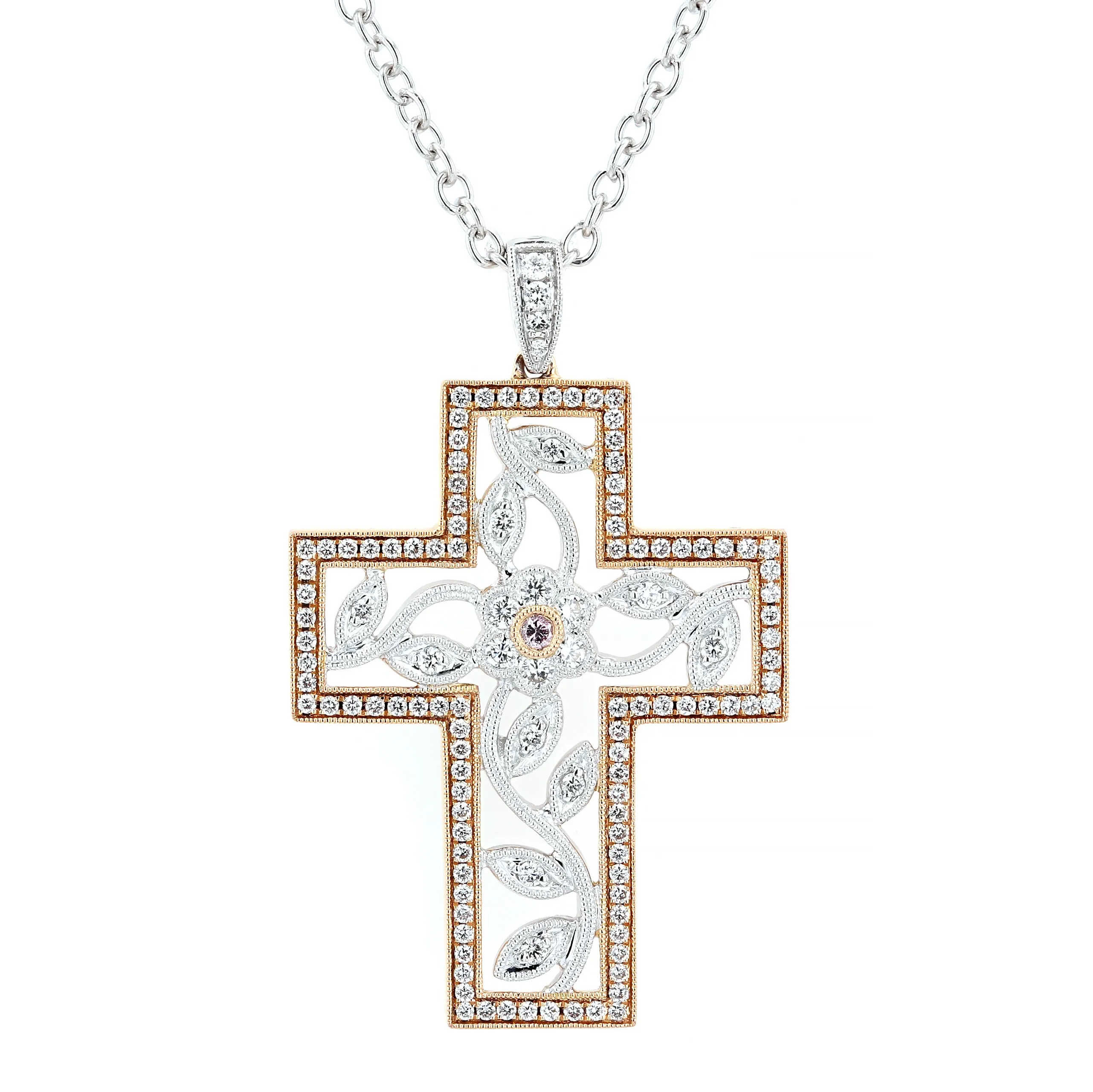 0.73tw Estate Simon G Diamond Cross Pendant 18kt Gold La Mine d'Or Moncton, NB
