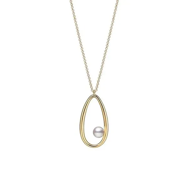 Mikimoto Moon Dew Akoya Cultured Pearl Pendant in 18K Yellow Gold La Mine d'Or Moncton, NB