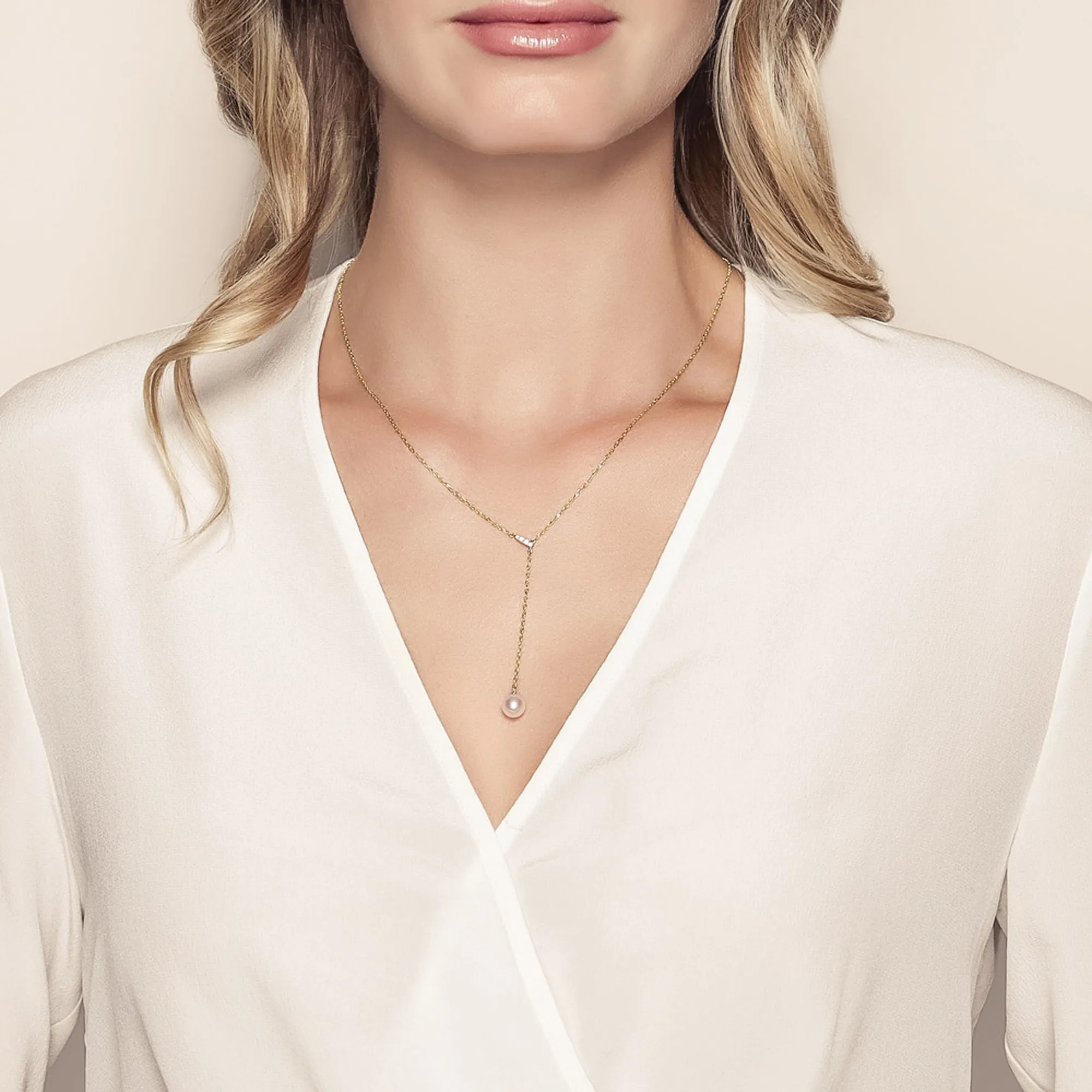 Mikimoto Akoya Cultured Pearl and Diamond Pendant in 18K Image 2 La Mine d'Or Moncton, NB