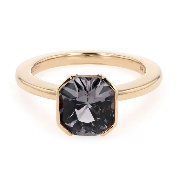 2.60ct Radiant Grey Spinel Solitaire Ring La Mine d'Or Moncton, NB