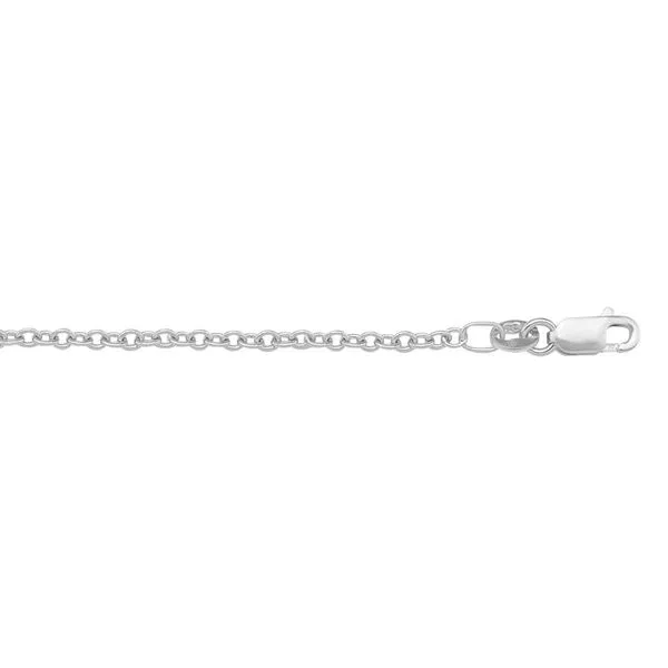 18kt White Gold Cable Chain 18" La Mine d'Or Moncton, NB