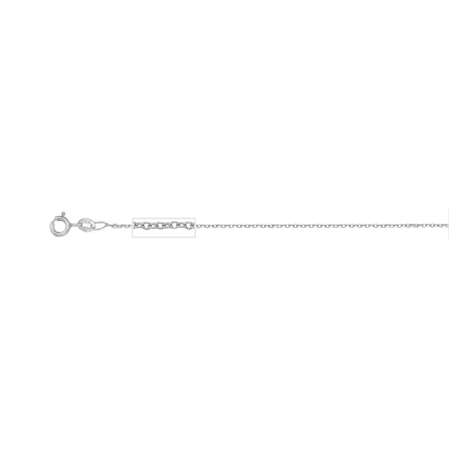 14kt White Gold Cable Chain 18" La Mine d'Or Moncton, NB