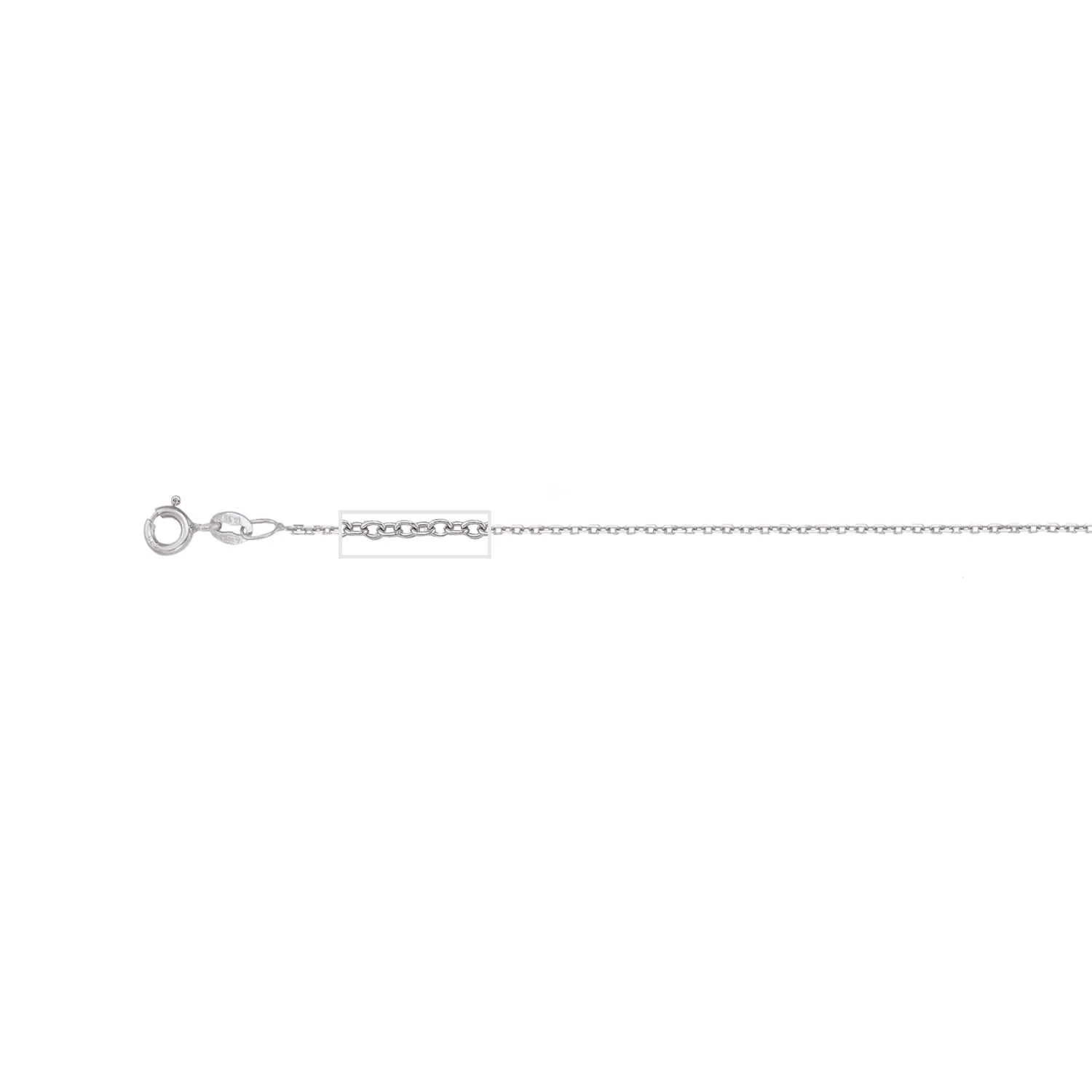 14kt White Gold Light Cable Link Chain La Mine d'Or Moncton, NB
