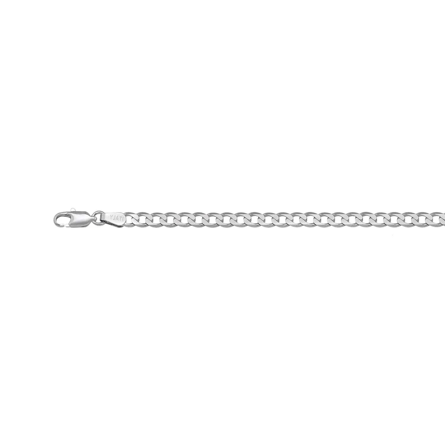 14kt White Gold Curb Link Chain 20" La Mine d'Or Moncton, NB