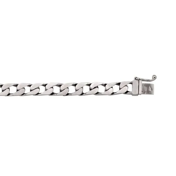 10kt White Gold Solid Link Bracelet 8.5" La Mine d'Or Moncton, NB