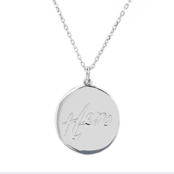 Caduceus "Medical Hero Medallion" pendant sterling with black enamel on a 16"-18" adjustable link ch Image 3 La Mine d'Or Moncton, NB